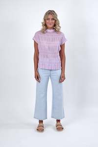 Knewe Aw23: Knewe Lilac Frankie Short Sleeve Top