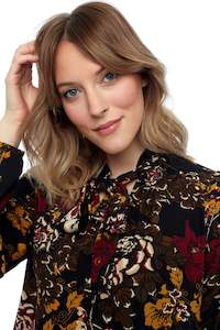 Up: Up! Aster Crepe Long Sleeve Top