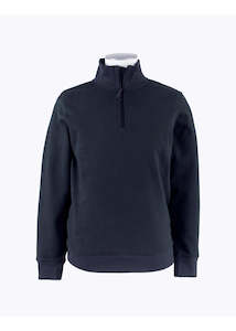 Sweatshirts: Rembrandt Nepia Navy Quarter Zip Sweatshirt
