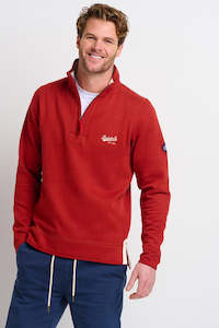 Brakeburn Burgundy Quarter Zip Jumper