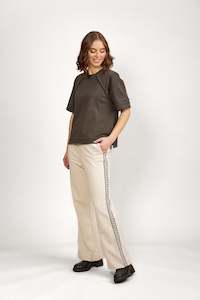Knewe Label: Knewe Rebel Wide Leg Pant - Stone