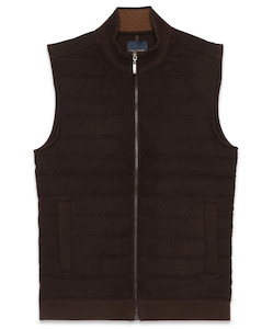 Guide London: Guide London Men's Lightweight Quilted Gilet - Brown