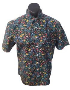 Abelard Bright Gummy Bud Print Short Sleeve Shirt