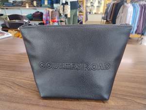 Country Road Branded DTL Tri Cosmetic Bag-Black