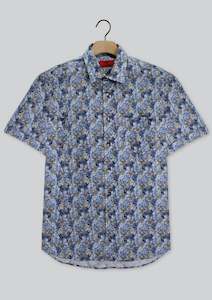 RF Scott Navy Floral Short Sleeve Shirt