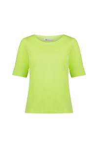 Vassalli Lime Boat Neck T-Shirt
