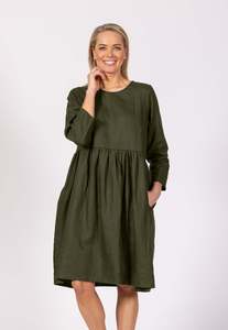 Noble Wilde Women's Celine Dress - Pesto