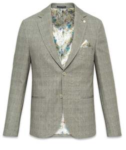 Guide London: Guide London Prince of Wales Check Green Blazer