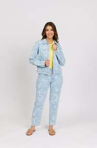 Knewe Jagger DJ Denim Jacket - Flowers