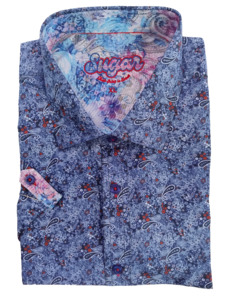 Sugar: Sugar Parade Short Sleeve Shirt - Royal
