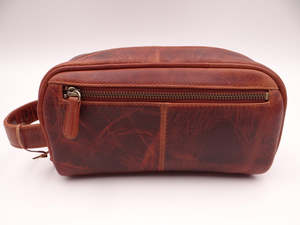 Mens Clothing Accessories: Second Nature Mens ACC1 Leather Toilet Bag