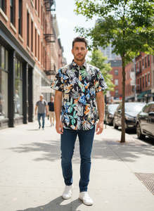 John Lennon Black Multi Short Sleeve Shirt