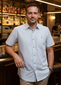 Portobello Road Ironcheater White Leaf Short Sleeve Shirt