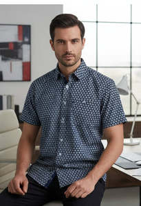 Portobello Road Ironcheater Black Circles Short Sleeve Shirt