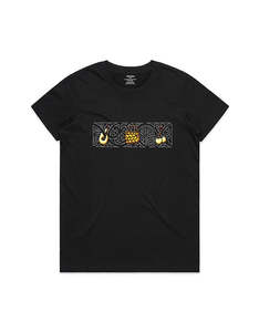 Isthatso: Isthatso Māori Icons Black Short Sleeve T-Shirt