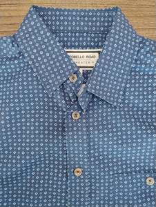 Portobello Road: Portobello Road Navy Geometric Long Sleeve Shirt