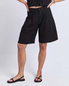 New: Foxwood San Lucas Linen Shorts-black