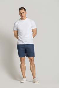 New: Cutler Matthew Linen Shorts - Slate Blue