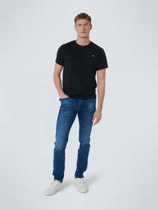 European Made Denim: No Excess 711 Stone Used Jeans