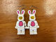 White Rabbit Lego inspired Earrings Alice in Putterland