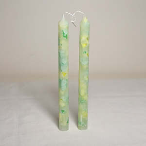 Marble table candles (Pair) - Lime