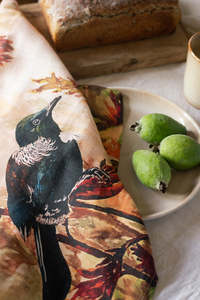 Linen Tea Towels: Birds of New Zealand - Tūī