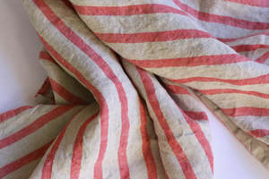 Linen Tea Towels: Traditional Striped European Linen Tea Towels