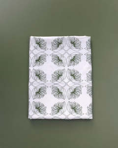 Pohutukawa Olive Hemp Tablecloth