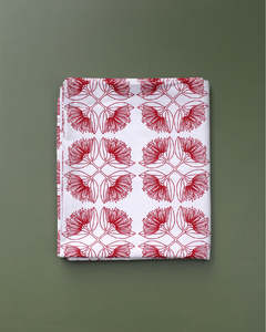 Pohutukawa Red Hemp Tablecloth