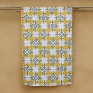 Hemp Tea Towels: Hemp Tea Towel 'Pacifica Kowhai'