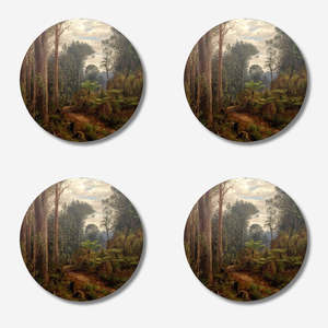 Coasters set from the Te Papa Collection 'Among the Kauris'