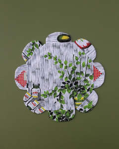 Table: Flower placemat #plant pot