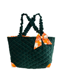 New Zealand Made: The Quilted Weekend Bag || Green Velvet