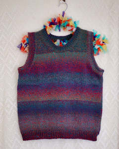 New Zealand Made: Autumn Shadow Knitted Tank — 100% Merino