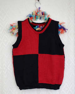 Karaka Intarsia Knit Tank — 100% Wool, Hand Knit