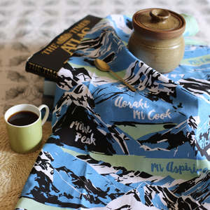 Patterns Of New Zealand: Mountains Tea Towel
