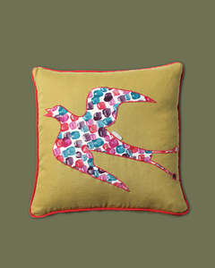 Swallow Appliqué Cushion