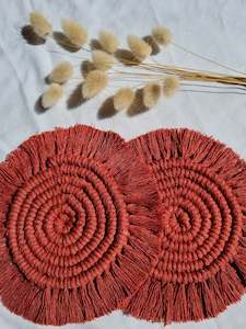 Coaster: Dusty Red Coasters [set of 2]