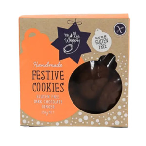 Edibles: Molly Woppy Cookies Festive Gluten Free Dark Chocolate Ginger Christmas