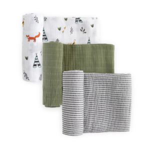 Baby: Little Unicorn Cotton Muslin Swaddle Gift Set (3 pack)