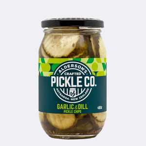 Savoury: Aldersons Garlic & Dill Pickle Chips