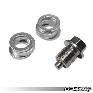 Q7 4l: Billet Magnetic Oil Drain Plug Kit, Audi & VW with Metal Oil Pan