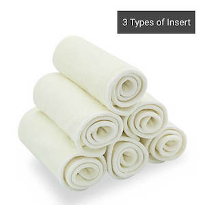 Reusable Cloth Nappy Inserts - 3 Types of Insert - Hemp/Bamboo/Microfiber