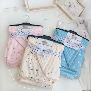 Deluxe Baby Dotted Backing Blanket