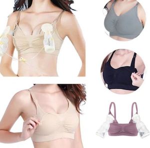 Maternity: Hands Free Breast Pumping Bra & Nursing Bra