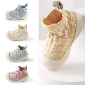 Clothing: Supportive Baby Sock Shoes - Non-slip Silicone Sole