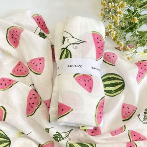 Swaddle: Bamboo Muslin Wrap - Big Watermelon