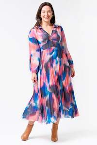 Boho Australia: Janie Pleated Dress - Multi Dye