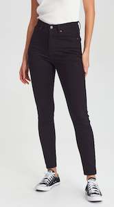 Junk Food: Veronica Jeans With Elastic Back - Black
