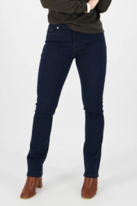 Slim Leg Jean With Heavy Topstitching - Indigo Denim SS